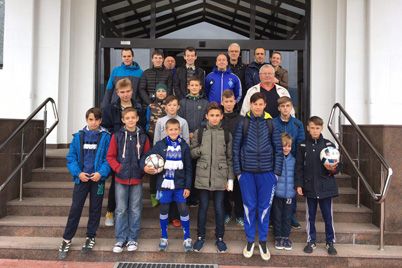 Excursion at Dynamo training complex for youth team from Troyeshchyna