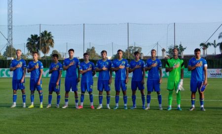 Six Dynamo players perform for Ukraine U19 against England U18 at the international tournament