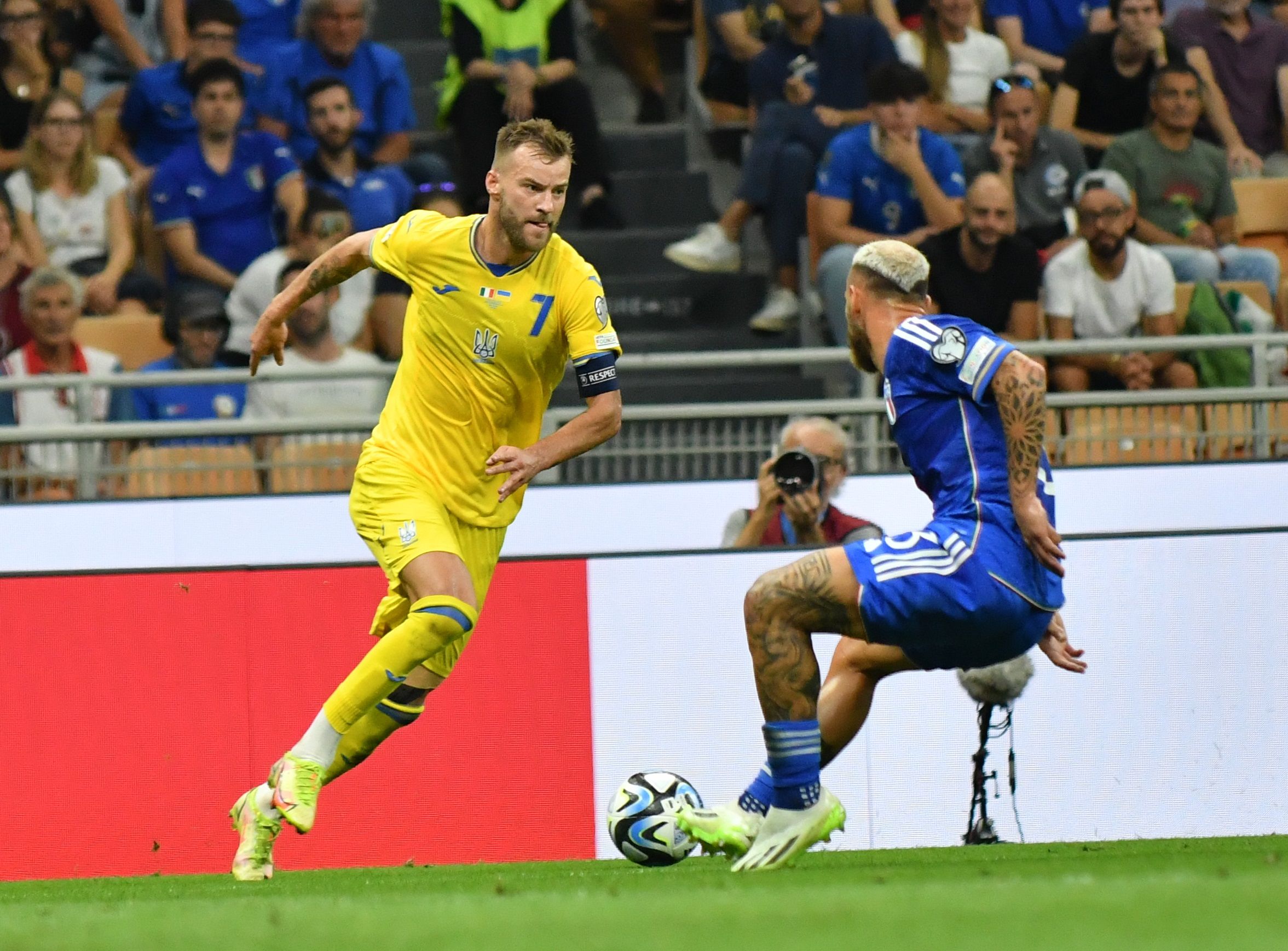 Four Dynamo players perform for Ukraine against Italy