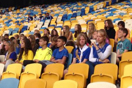 Charity event at Dynamo vs Olimpik UPL match