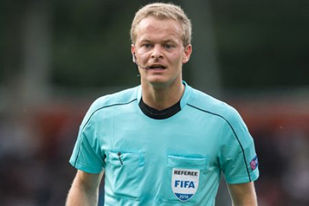 UEFA Europa League. Matchday 1. Dynamo – Skenderbeu: officials from Belgium