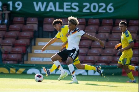 Pavlo Liusin played for Ukraine U19 against Germany in the Euro 2026's semi-final