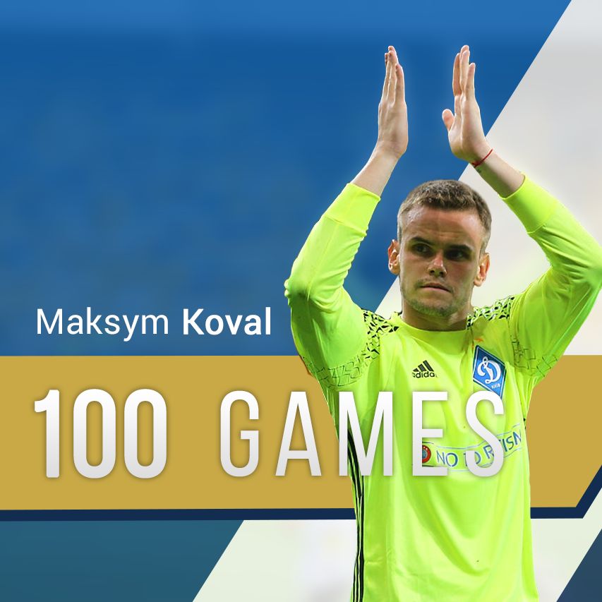 100 appearances of Maxym Koval