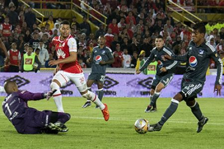 Andres Escobar makes his debut for Millonarios