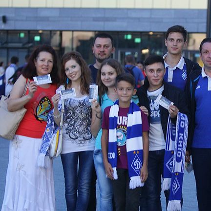 Contest winners get tickets and attend Dynamo match against Hoverla