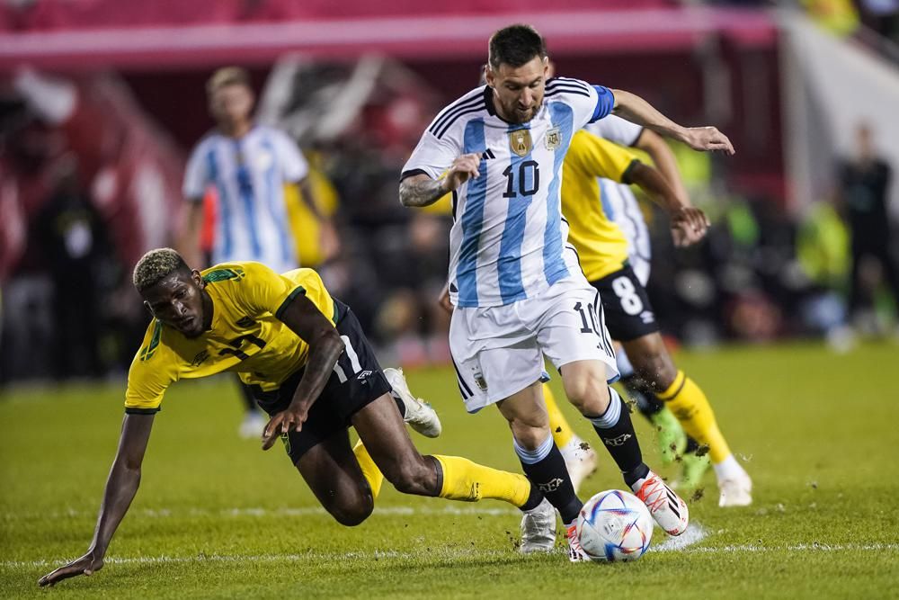 Kaheem Parris features for Jamaica against Argentina