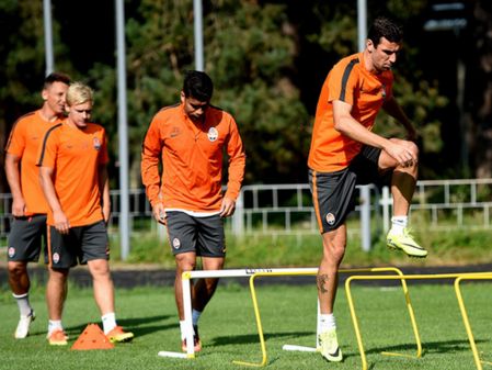 Shakhtar getting ready for the game against Dynamo