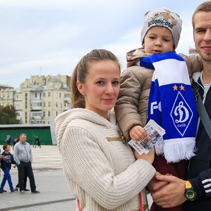 Contest winners at Dynamo match against Oleksandria