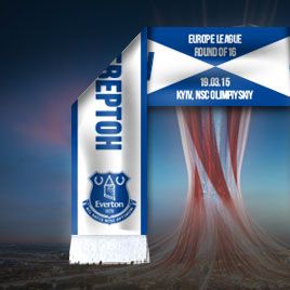 Buy Dynamo vs Everton match scarf and more stuff!