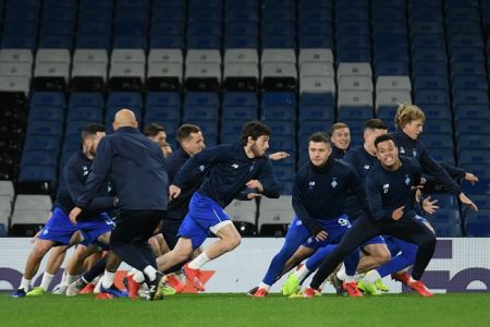 Dynamo training session at Stamford Bridge