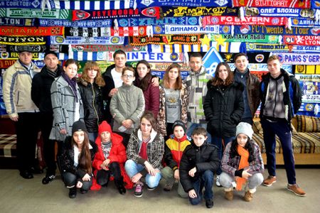 Kids from psychosocial support center #1 at Dynamo Stadium