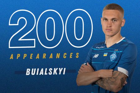 200 appearances of Vitaliy Buialskyi for Dynamo