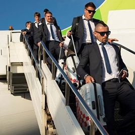 VUKOJEVIC and VIDA with Croatia arrive in Brazil