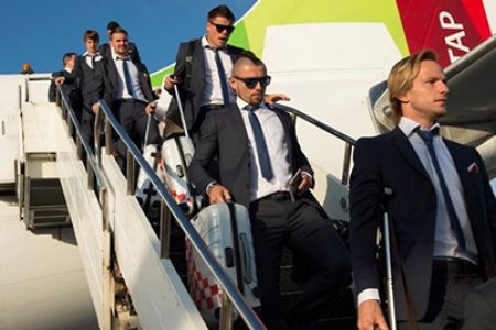 VUKOJEVIC and VIDA with Croatia arrive in Brazil