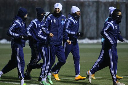 Dynamo training session before the Europa league match