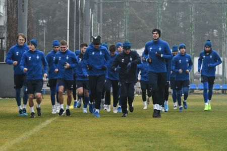 Dynamo getting ready for the game against Dnipro-1