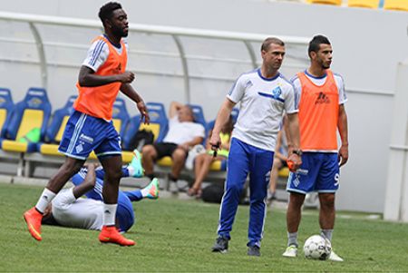 Dynamo training session at Arena Lviv