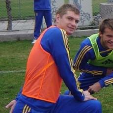 Dynamo players prepare for the Lobanovskyy Memorial