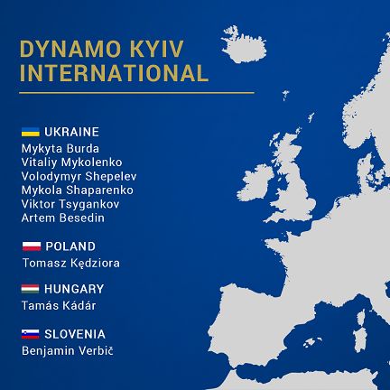 Dynamo internationals’ schedule