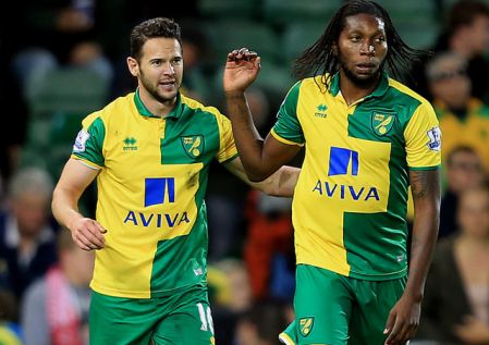 Norwich with Mbokani defeat Manchester United at Old Trafford