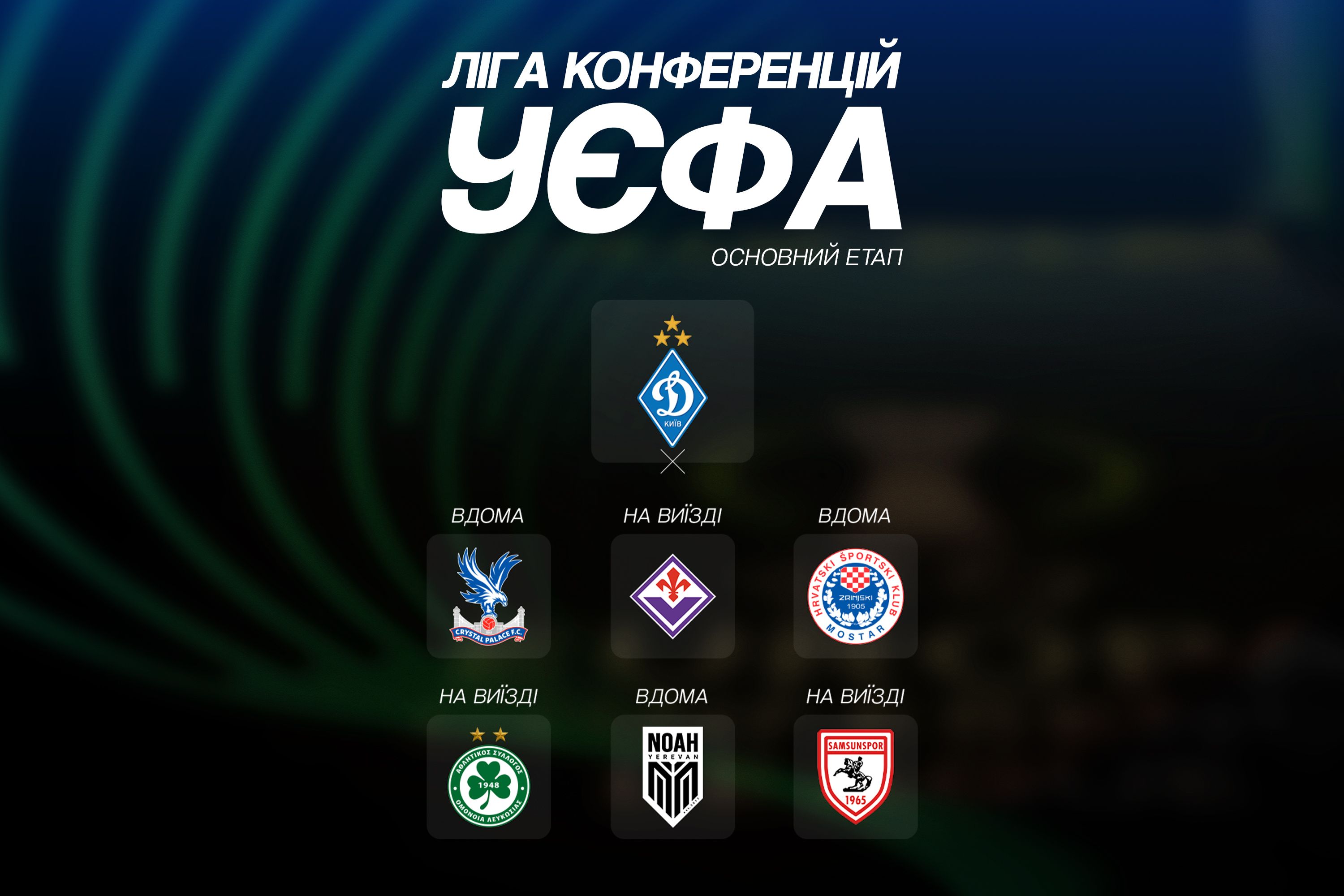 «Динамо» дізналося своїх суперників в основному етапі Ліги конференцій