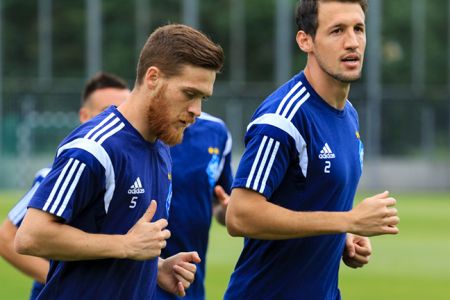 Dynamo getting ready for the game against Oleksandria