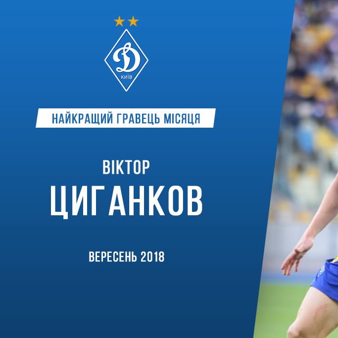 Віктор ЦИГАНКОВ – найкращий гравець київського «Динамо» у вересні!