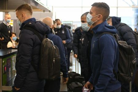 Dynamo arrive in Brugge