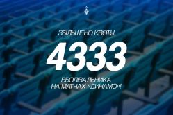 Збільшено квоту: 4333 вболівальника на матчах «Динамо»!