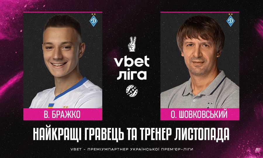 Brazhko and Shovkovskyi – UPL best player and coach in November