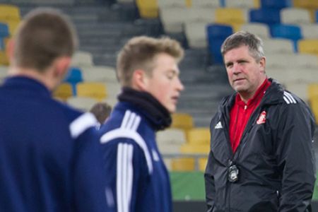 Aalborg training session at the NSC Olimpiyskyi