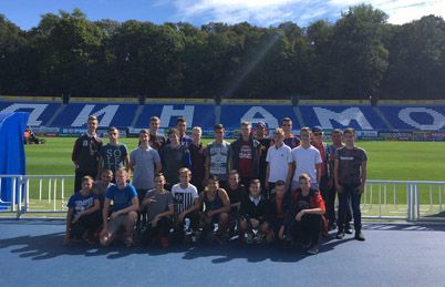 Youth team from Svitlovodsk at Dynamo Stadium