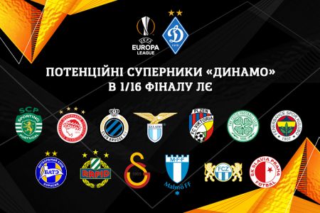 13 potential Dynamo Europa League round of 32 opponents