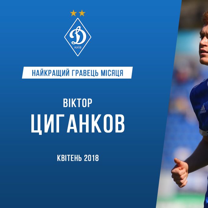 Віктор ЦИГАНКОВ – найкращий гравець київського «Динамо» у квітні