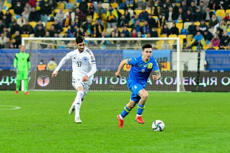 Шість динамівців зіграли в матчі відбору ЧС-2022 проти Боснії та Герцеговини
