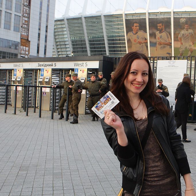 Contest winner at Dynamo match against Volyn