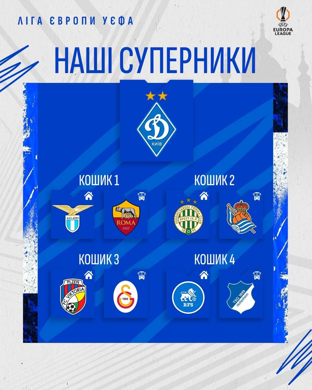 Dynamo Europa League opponents