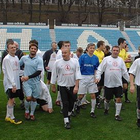 Friendly match between Ukrainian and French media at Dynamo Stadium!