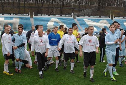 Friendly match between Ukrainian and French media at Dynamo Stadium!