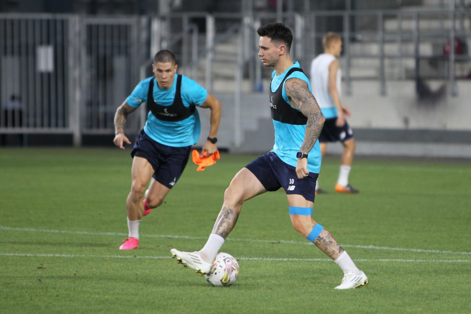 Training two days before the match against Besiktas