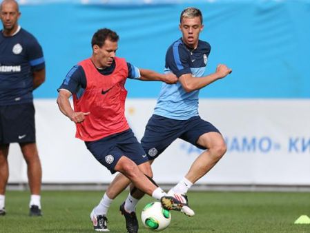 Zenit are getting ready for the second game against Dynamo in Kyiv