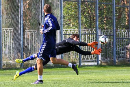 Dynamo getting ready for the game against Vorskla