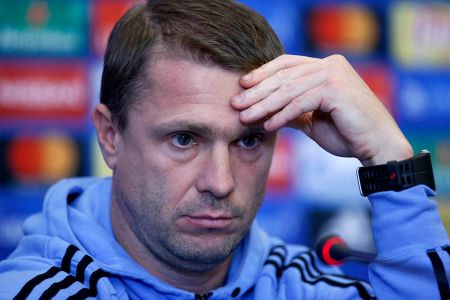 Press conference of Serhiy REBROV and Andriy YARMOLENKO before the Champions League game against Benfica on Facebook and VK