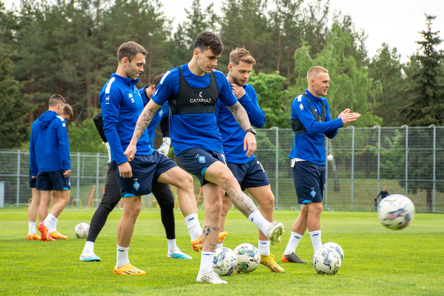 Dynamo getting ready for the game against Oleksandria