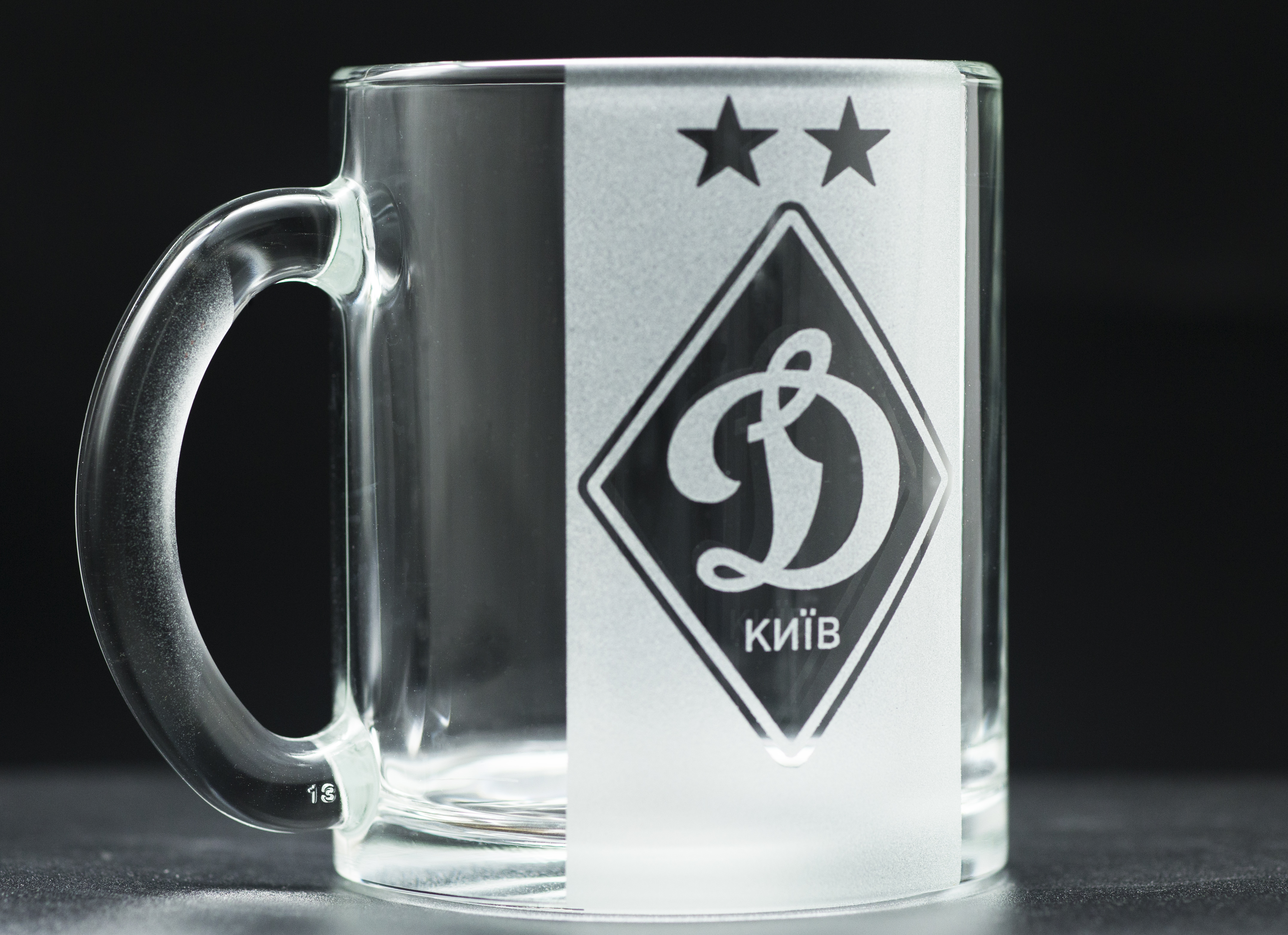 Glass tea cup "Dynamo" Kiev