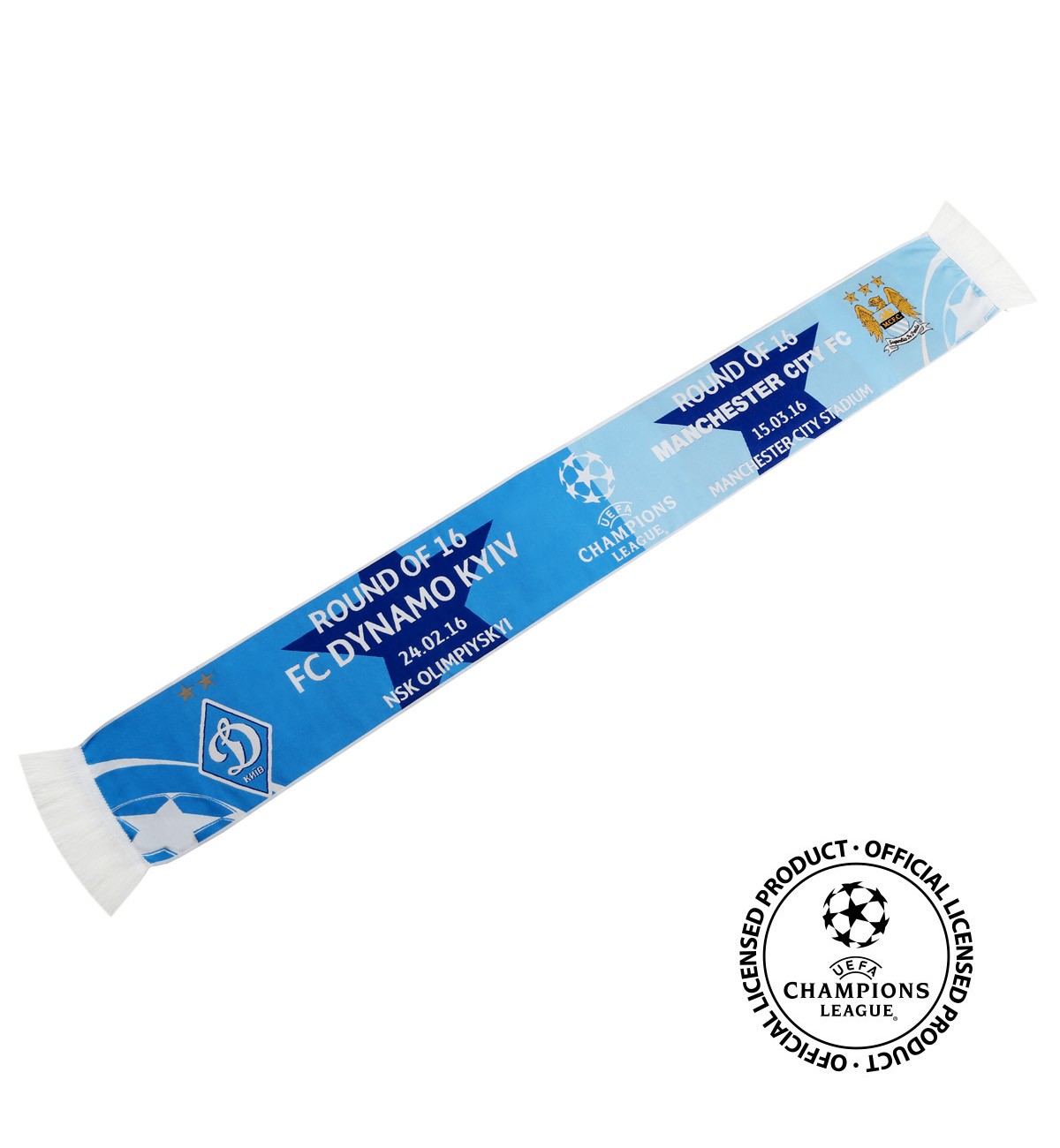 Match scarf FC Dynamo Kyiv - FC Manchester City