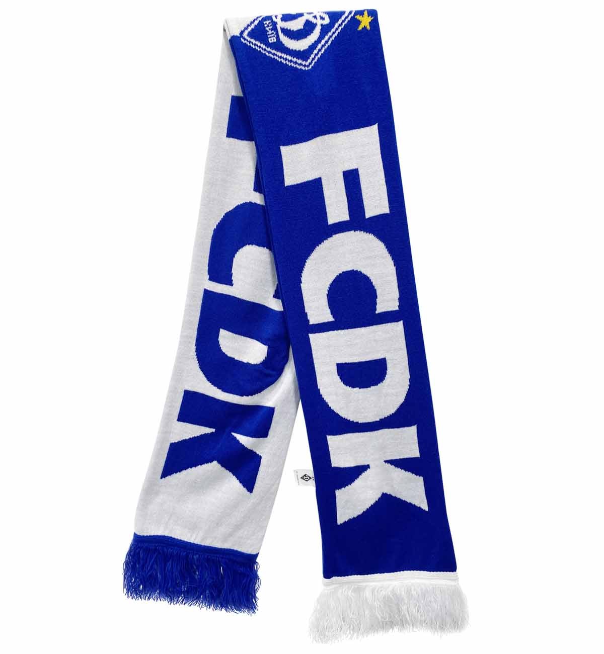 Fans scarf "FCDK", white/blue