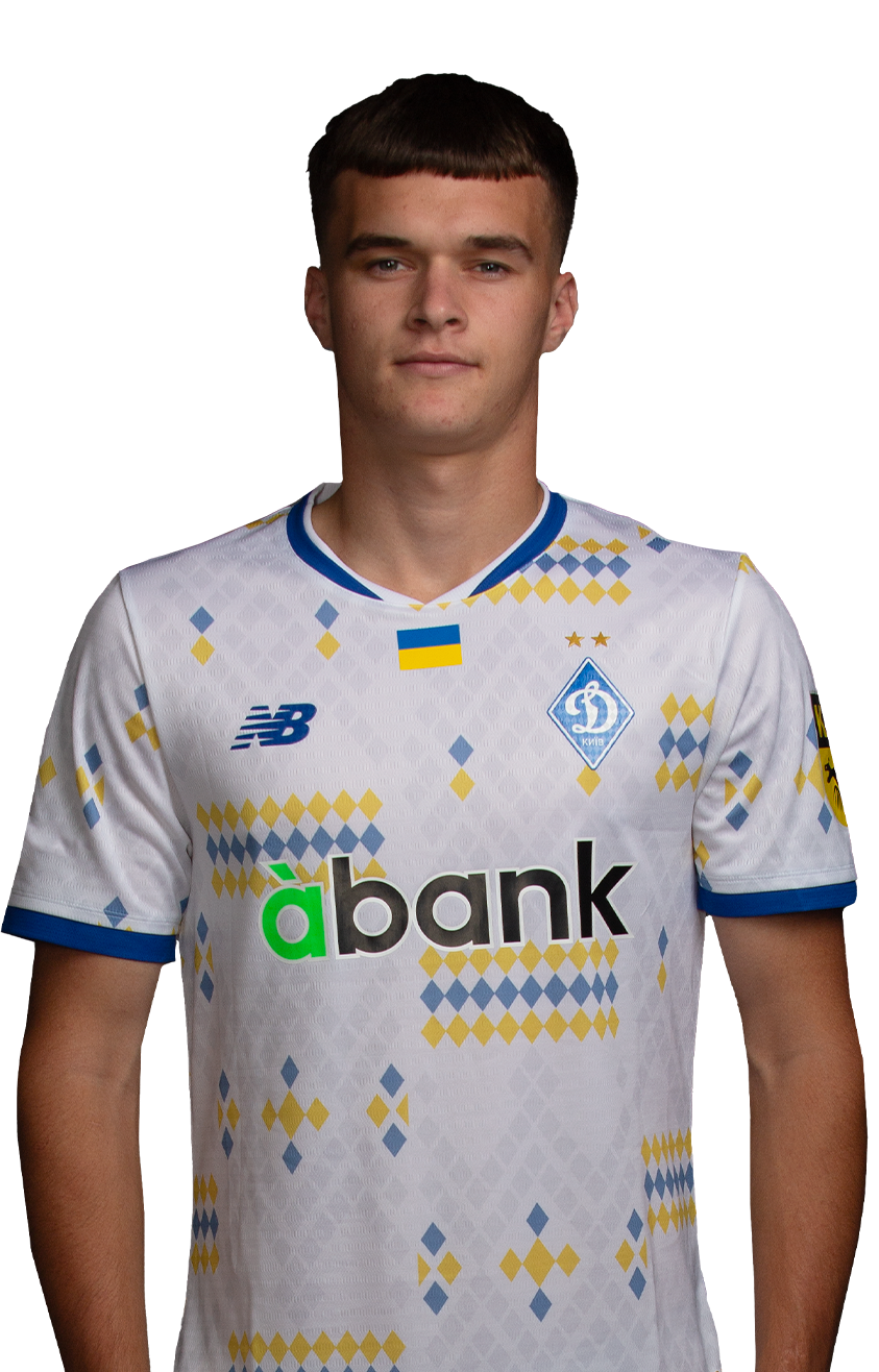 FCDK home playing T-shirt MYKHAVKO 32 with Premier League patches